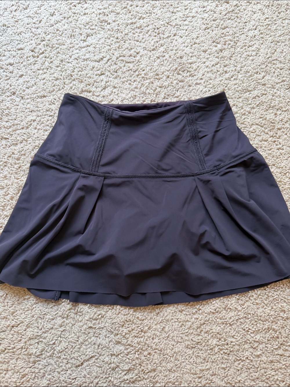 Lulu Athletic A-Line Skirt in Dark Charcoal